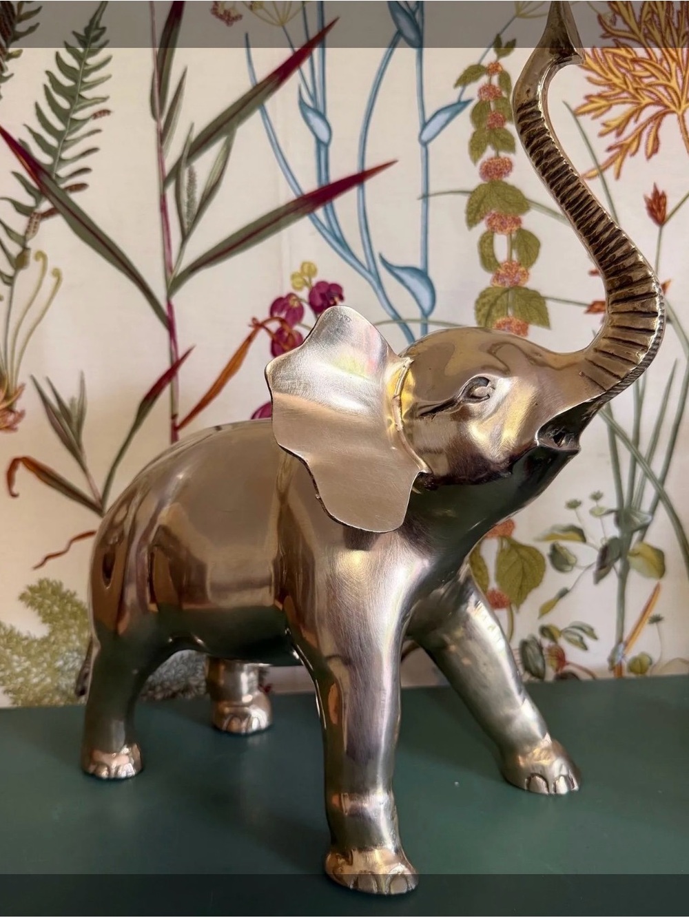 Vintage Brass Elephant Statue-  Very Heavy!!